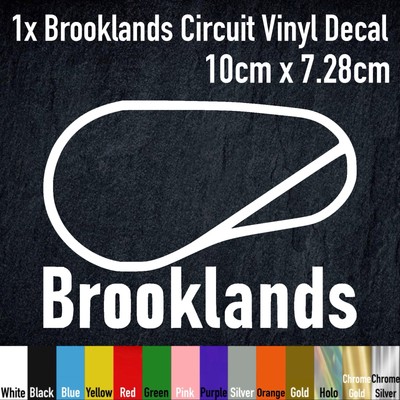 Brooklands Motor Racing Circuit Vinyl Aufkleber Sticker - HPM096