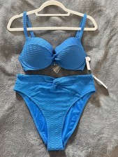 Victoria's Secret NWT Women's Push Up Bikini Set In Shocking Blue Size 32DD