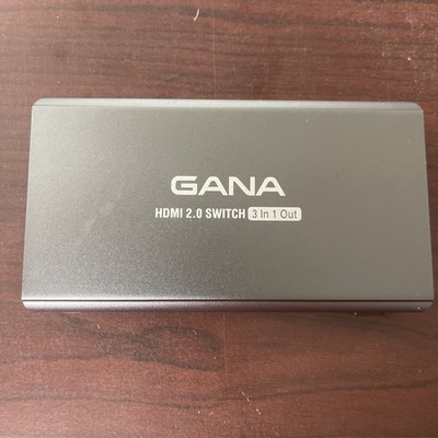 GANA HDMI 2.0 Switch 3 IN 1 OUT HDMI Switcher Splitter Supports 4K 3D HD Monitor
