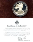 1986-S 1oz US AMERICAN SILVER EAGLE $1 Dollar Proof Bullion Coin w/Box & COA