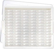 Elizabeth Ward Plastic Storage Tray  Bead Organizer W/ 78 Containers of Various