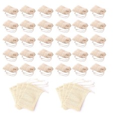 Natural Sisal Soap Bag Soap Saver Net Mesh Exfoliator Foaming Pouch Soft