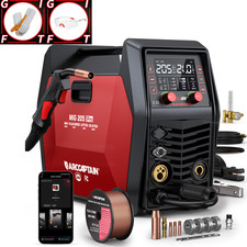 ARCCAPTAIN iControl 205A MIG Welder 6in1 Gas/Gasless/MMA Stick/TIG/Spot Welding
