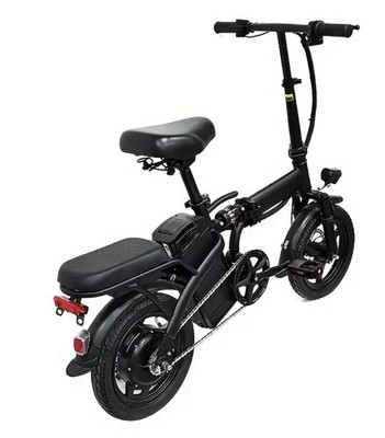 Folding Seated Electric Scooter 500W Adjustable Seat Phone Holder Black
