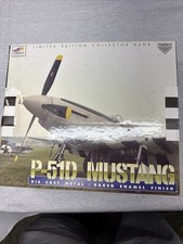 Limited Edition Die Cast Metal Korean War P-51D Mustang Plane (bank).
