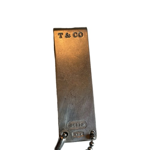 Tiffany & Co. Money Clip Holder 1837 Sterling Ag 925 Silver Wallet