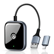 JDG WIRELESS CARPLAY ADAPTER 2024 FOR APPLE CARPLAY - GRAY (SIDES), BLACK