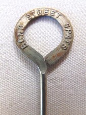 Antique Steel Advertising BUTTON HOOK Shoe Accessory Tool, BOND STREET SPATS