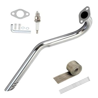 Upgraded Center Rear Exit Exhaust Pipe Compatible with Predator Upgraded Silver
