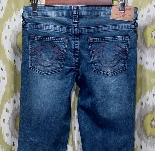 True Religion Geno Youth 14 Red Stitching Distressed No Flap - Picture 14 of 14