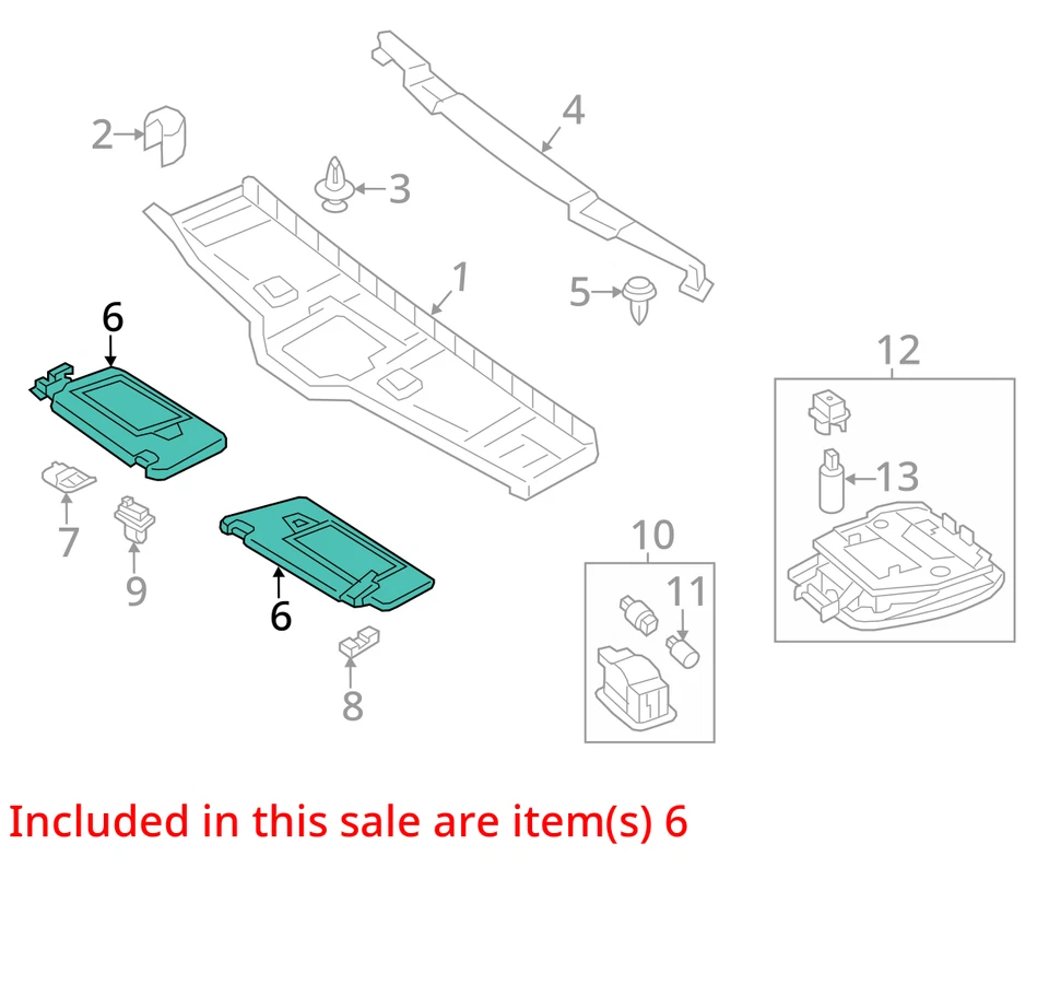 Espelho para-sol esquerdo cinza R5LZC driver Mercedes-benz E550 2011-2017 - Imagem 3 de 4