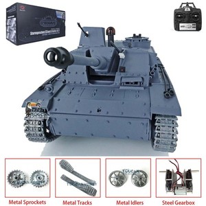 1/16 Henglong 7.0 Metal Stug III 3868 RTR BB IR RC Tank Metal Tracks Smoke Light