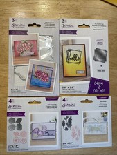LOT OF 4 Gemini Stamp  Die by Crafter's Companion Florals Sprigs Hello Miss You