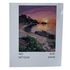 Seaside Sunset Paint by Numbers Kit DIY Acrylic Canvas 30x40cm MT10243 New