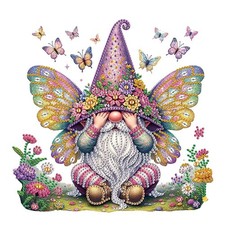 Diamond Painting Kits for Adults, 5D Butterfly Gnome Special Shape Diamond Ar...