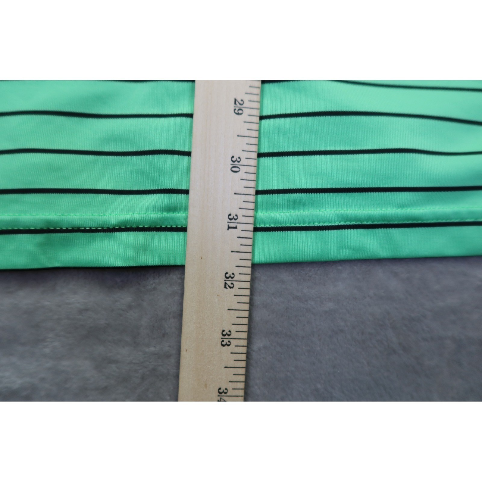 Under Armour Men's XL Golf Polo Shirt Green Black Stripe Heatgear Short Sleeve thumbnail 7