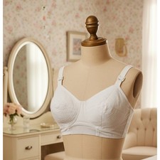 VINTAGE NEW 1960's Miss Peachtree Women's White Bullet Bra Size 36C