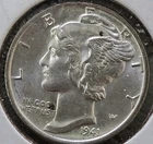 1941 P Philadelphia Mint US Mercury SILVER 10c DIME 0.0723 Tr Oz = 2.25 Grams