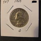1949-D Washington Silver Quarter In Extemely Fine Condition