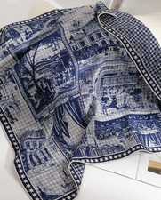 70 Cashmere 30 Silk Bandana Scarf Shawl houndstooth Print Neckerchief 26'' Wrap