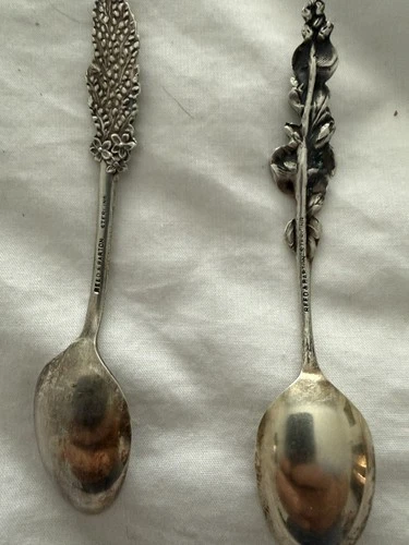 Set/4 Reed & Barton HARLEQUIN Sterling Silver Multi-Motif Demitasse Spoons