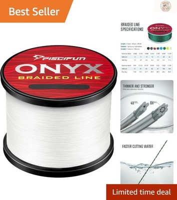 450ft Onyx Braided Fishing Line, Super Strong, Low Memory & Fast Water Cutting