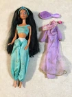 Disney Aladdin Princess Jasmine 12” Doll, 2 Outfits, Brush, Vintage Mattel