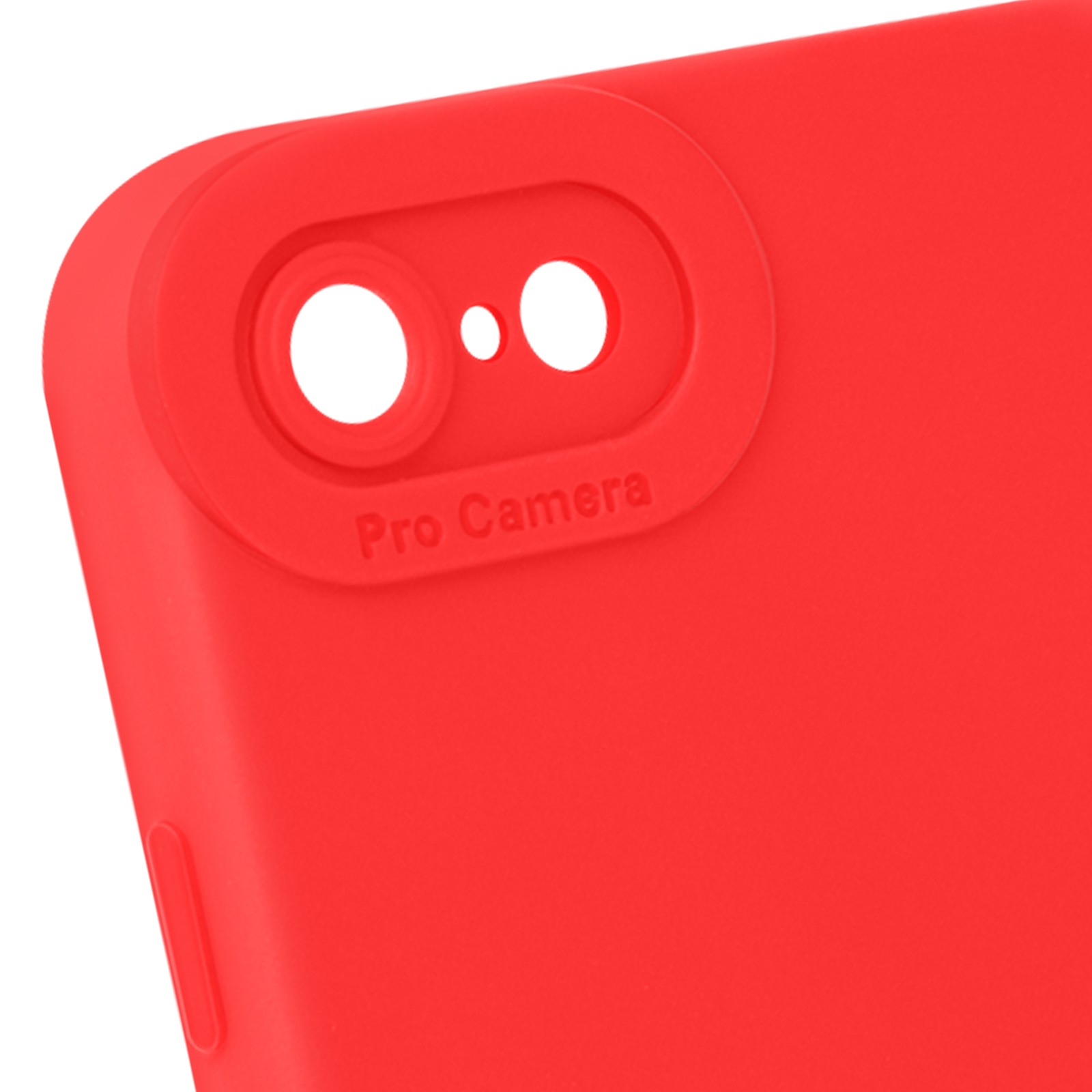 Coque iPhone 7 et 8 antichoc rouge mat dotée d'un cache objectif surélevé - 2