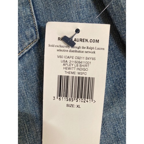NWT Ralph Lauren Denim Western Shirt Womens XL Long Sleeve Snap Buttons Europe - Picture 12 of 17