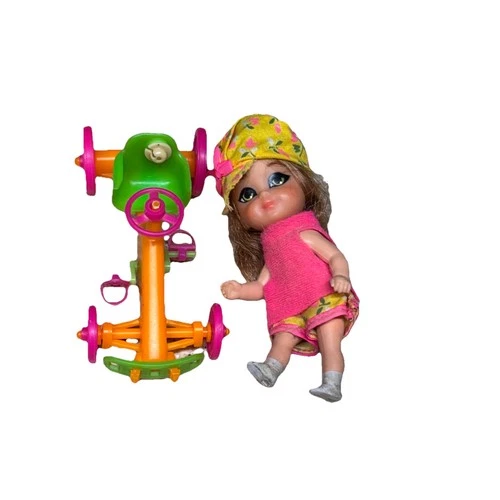 Vintage Mattel Liddle Kiddles ANNABELLE AUTODIDDLE  Doll, Outfit, Hat, Car