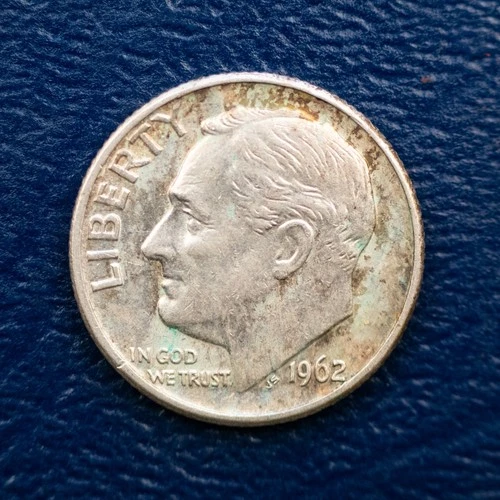 1962-D Roosevelt Silver Dime, XF Condition, Old US Silver Ten Cents E24