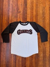 Vintage 70s San Francisco Giants Baseball 3/4 Sleeve T Shirt Size L Made in USA
