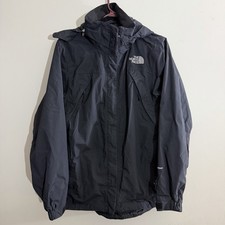 The North Face HyVent Women's Waterproof Hooded Rain Coat Jacket Black Size L