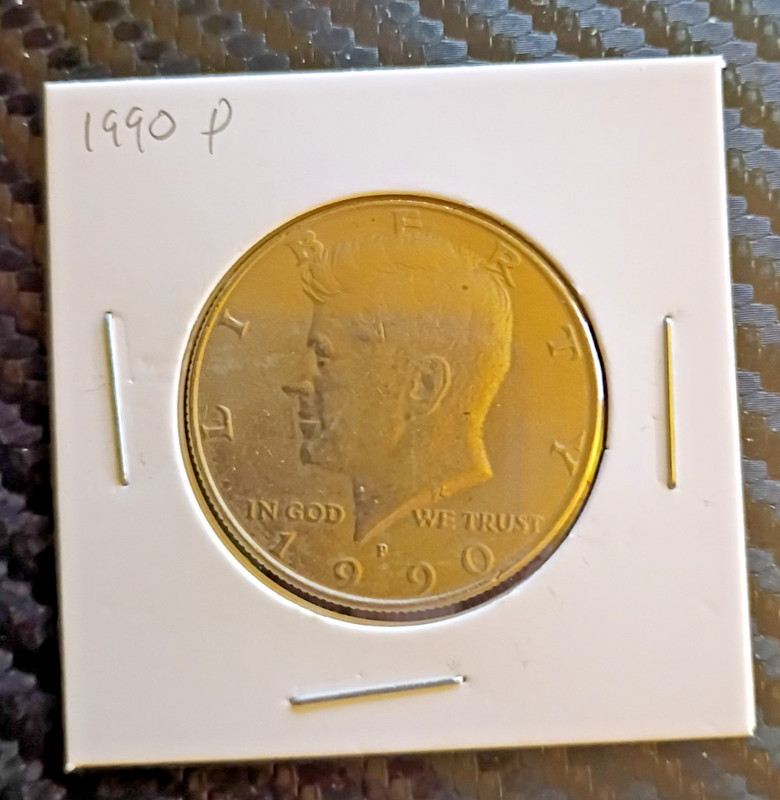 1990-P Kennedy Half Dollar 50¢ US Coin Philadelphia Mint Circulated Clad 2x2 Fli
