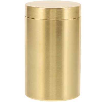 Brass Tea Canister Tea Leaf Jar - Coffee Bean Container Small Portable Storag...