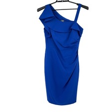 Vince Camuto dress asymmetric body con blue size 14