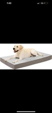 KSIIA Orthopedic Dog Bed Dog Crate Bed Waterproof for Large Dogs Deluxe Plush Wa