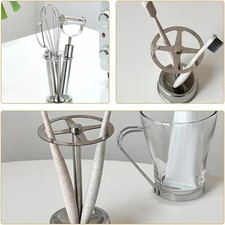 Stainless Steel Toothbrush Holder Toothpaste Stand Bathroom Organizer Freestand
