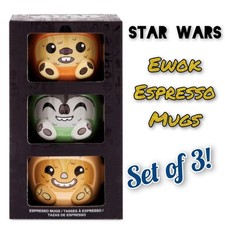 *Juego de 3* Taza de café espresso Ewok Star Wars Galaxy's Edge Parques Disney World