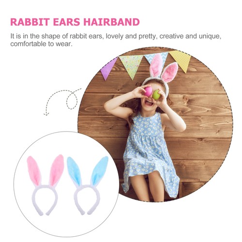 4 Pcs Bunny Headband Child Women's Ear Decorative Headdress Ears Hairbands - Picture 5 of 12