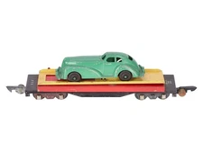 American Flyer 715 Vintage S Automobile Unloading Car w/Manoil Green Car