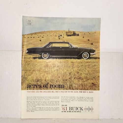 Vintage 1961 Buick Full Color Magazine Print Ad