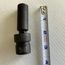 Grey Pneumatic GP 1/2" Swivel Impact Socket 3/8" Drive 6 Point Model 1016UD