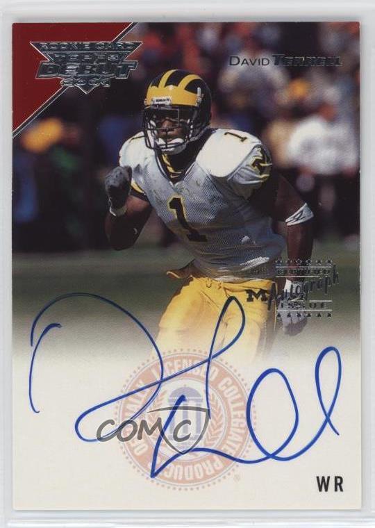 2001 Topps Debut 324/499 David Terrell #107 Auto