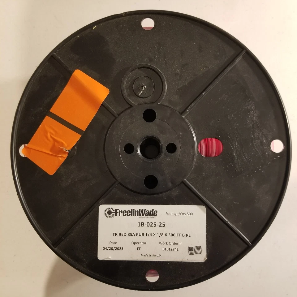 FREELIN WADE Tubing 1B-025-25 TR RED 85A PUR 1/4X1/8 X 500 FEET B RL - Image 3 of 4