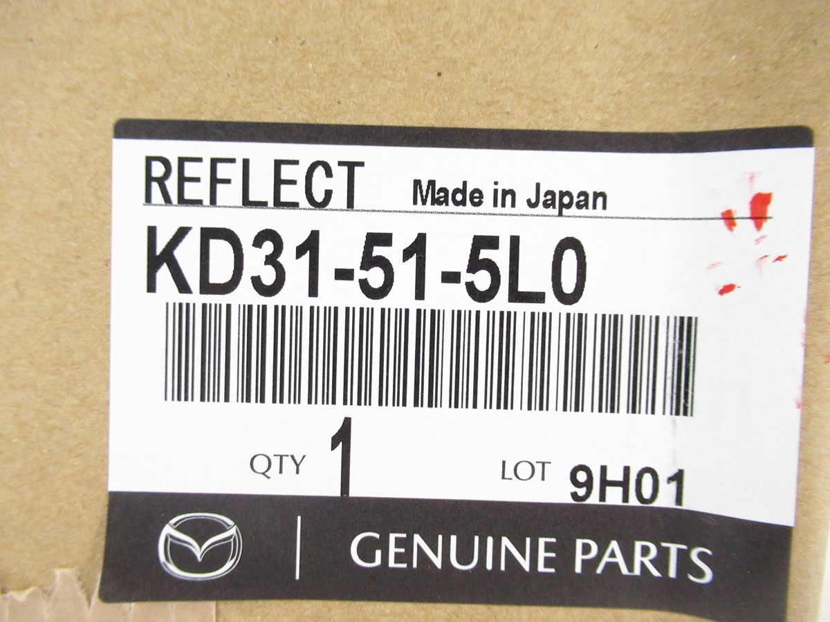 Genuine OEM Mazda KD31-51-5L0 Passenger Rear Side Bumper Reflector