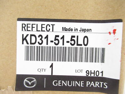 Genuine OEM Mazda KD31-51-5L0 Passenger Rear Side Bumper Reflector
