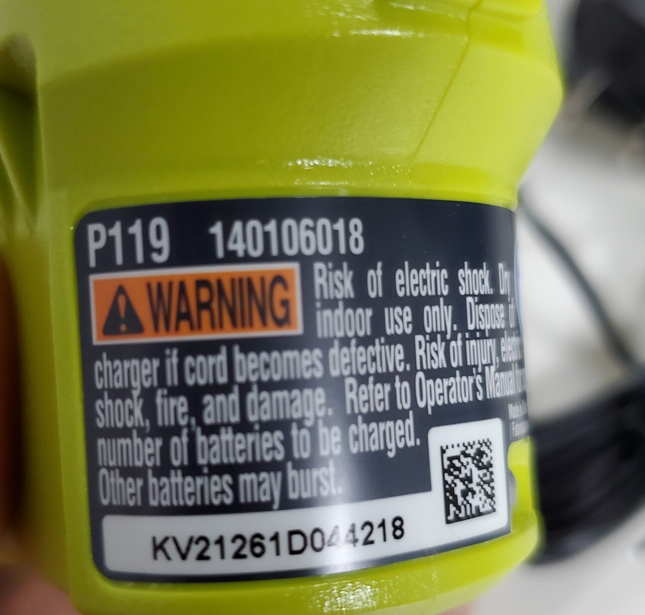 RYOBI P119 18V ONE+ 18 Volt Genuine Li-Ion BATTERY CHARGER NEW Free ...