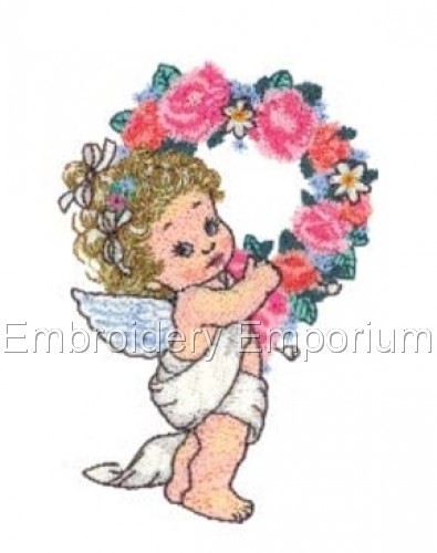 MACHINE EMBROIDERY DESIGNS USB CHERISHED ANGELS COLLECTION 4X4 CHERUB ANGELIC - Picture 12 of 14