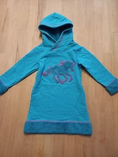 JAKO-O KuschelKleid Kapuze Sweatkleid Gr. 92/98 mintgrün Motiv: Pferd/ wie Neu
